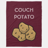 Grappig "Couch Potato" Binge kijken Introvert geze Fleece Deken (Voorkant)