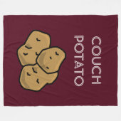 Grappig "Couch Potato" Binge kijken Introvert geze Fleece Deken (Voorkant (Horizontaal))