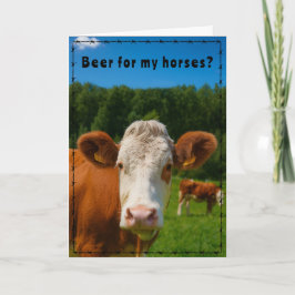 Grappig country western koeienranch en boerderijst kaart