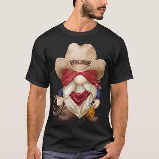 Grappig Cowboy kostuum Schattige Rodeo Rider Gnome T-shirt