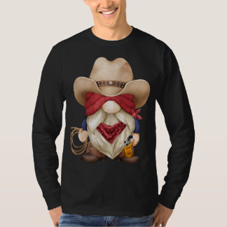 Grappig Cowboy kostuum Schattige Rodeo Rider Gnome T-shirt