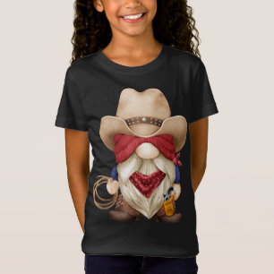 Grappig Cowboy kostuum Schattige Rodeo Rider Gnome T-shirt