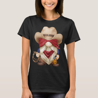 Grappig Cowboy kostuum Schattige Rodeo Rider Gnome T-shirt