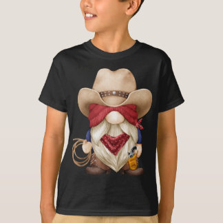 Grappig Cowboy kostuum Schattige Rodeo Rider Gnome T-shirt