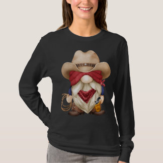 Grappig Cowboy kostuum Schattige Rodeo Rider Gnome T-shirt