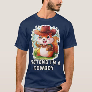 Grappig Cowboy Squirrel T-shirt