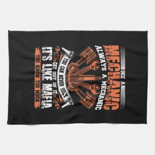 Grappig Craftsman T-shirt Eens Een Monteur Altijd Theedoek