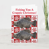 Grappig Crappie Gevist Pun Kerstmis Feestelijke Cu Feestdagen Kaart (Voorkant)