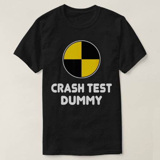 Grappig Crash Test Dummy Halloween Kostuum T-shirt (Design voorkant)