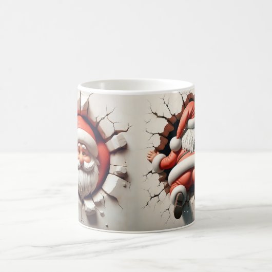 Grappig Crashing Sinterklaas Design Koffiemok (Center)