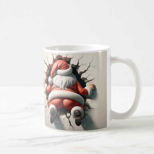Grappig Crashing Sinterklaas Design Koffiemok (Rechts)
