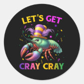 Grappig Crawfish Kostuum Kinder Peuter Boys Mannen Ronde Sticker (Voorkant)