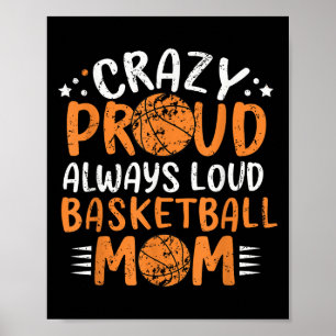 Grappig Crazy Basketball Moms Tournament Grafisch Poster