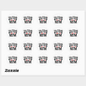 Grappig Crazy Cat Lady Kat Mam Kitten Papa Ronde Sticker (Vel)
