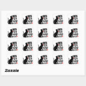 Grappig Crazy Cat Lady Kat Mam Kitten Papa Vierkante Sticker (Vel)