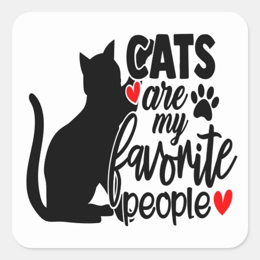 Grappig Crazy Cat Lady Kat Mam Kitten Papa Vierkante Sticker (Voorkant)