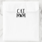 Grappig Crazy Cat Lady Kat Moeder Kitten Katten Vierkante Sticker (Tas)