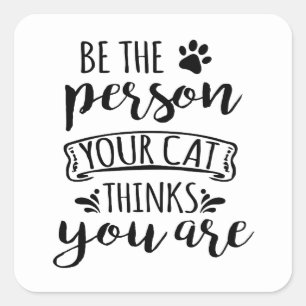 Grappig Crazy Cat Lady Kat Moeder Kitten Katten Vierkante Sticker