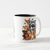 Grappig Crazy Dog Mok Koffie Liefhebbers Gift Cut (Voorkant rechts)