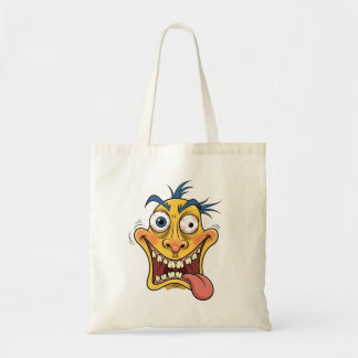Grappig Crazy Face Canvas tas - Eigenzinnige Carto