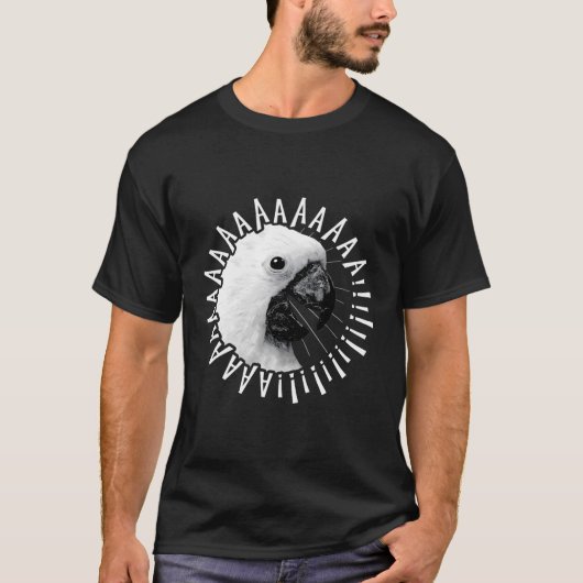 Grappig Crazy Screaming Cockatoo Hoodie Parrot Bir T-shirt (Voorkant)