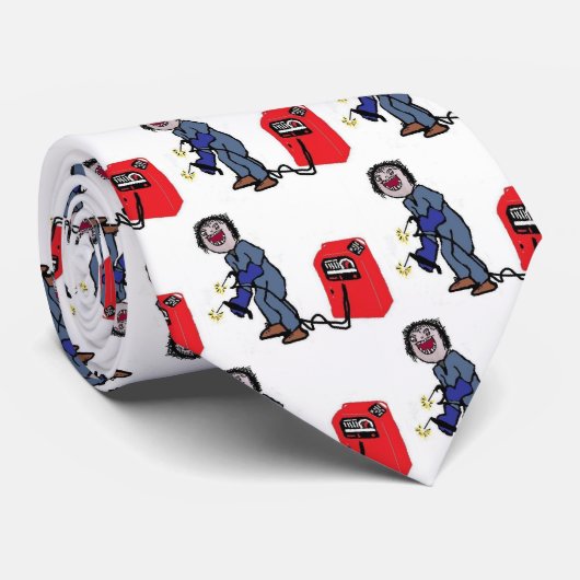 Grappig Crazy Welder Stropdas (Opgerold)