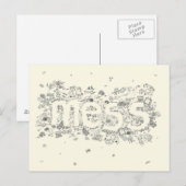 Grappig Creative Family Mess Text Line Drawing Art Briefkaart (Voorkant / Achterkant)