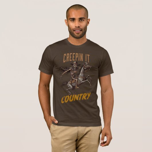 Grappig  Creepin It Country Halloween T-shirt (Voorkant volledig)