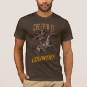 Grappig  Creepin It Country Halloween T-shirt (Voorkant)