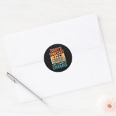 Grappig Cribbage Design voor Mannen Vrouwen Kinder Ronde Sticker (Envelop)