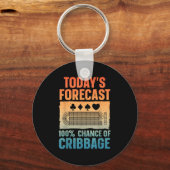 Grappig Cribbage Design voor Mannen Vrouwen Kinder Sleutelhanger (Voorkant)