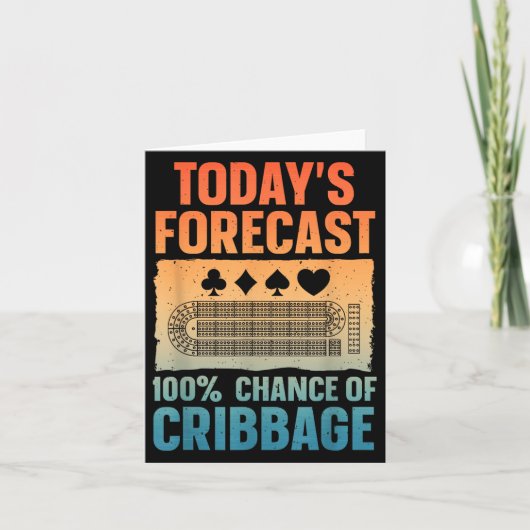 Grappig Cribbage-ontwerp voor mannen vrouwen kinde Kaart (Voorkant)