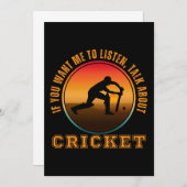 Grappig Cricket Gezegde  Silhouet Speler Kaart (Voorkant / Achterkant)