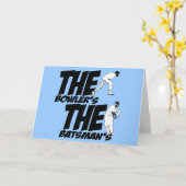 Grappig cricket kaart (Gele Bloem)