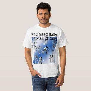 Grappig cricket spelers ontwerp, t-shirt