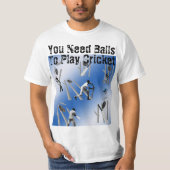 Grappig cricket spelers ontwerp, t-shirt (Voorkant)