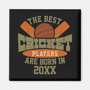 Grappig Cricket Verjaardag Geboortedag Naam T Shir Magneet