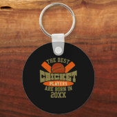 Grappig Cricket Verjaardag Geboortedag Naam T Shir Sleutelhanger (Voorkant)