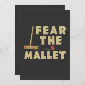 Grappig Croquet vreest de Mallet Graphic Kaart (Voorkant / Achterkant)