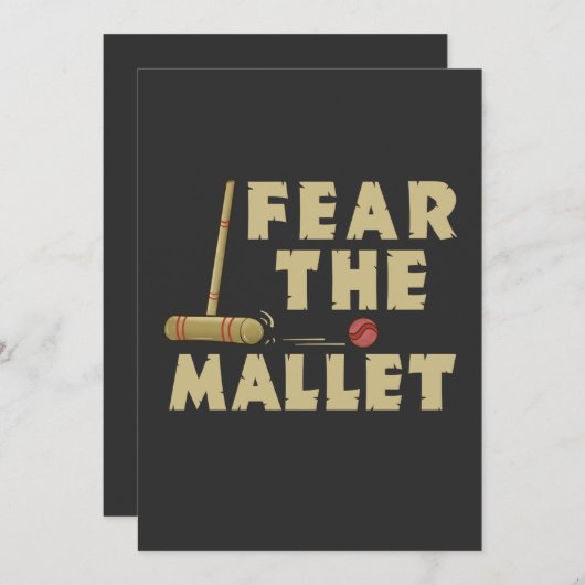 Grappig Croquet vreest de Mallet Graphic Kaart (Voorkant / Achterkant)