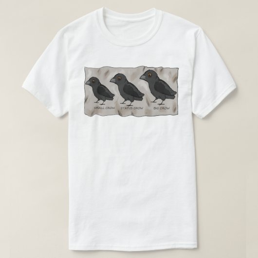 Grappig Crow grafisch T-shirt (Design voorkant)