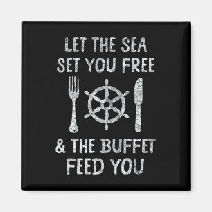 Grappig Cruise Buffet Eten Foodie Liefhebber Cruis Magneet
