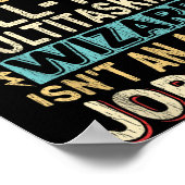 Grappig Cruise Director Multitasking Wizard Quote Poster (Hoek)