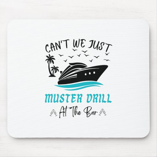 Grappig Cruise Muster Drill Drinken Design  Muismat (Voorkant)