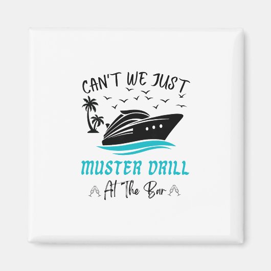 Grappig cruise muster drill drinkontwerp  magneet (Voorkant)