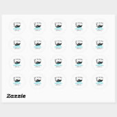 Grappig cruise muster drill drinkontwerp  ronde sticker (Vel)