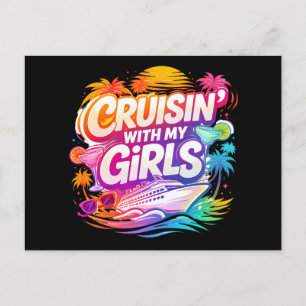 Grappig Cruisen met Mijn Meisjes Kleurrijk Cruises Briefkaart