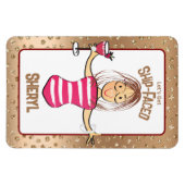 Grappig cruiseschip Cartoon teken voor haar Magneet (Horizontaal)