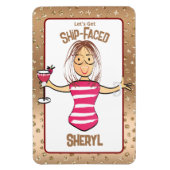 Grappig cruiseschip Cartoon teken voor haar Magneet (Verticaal)