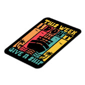 Grappig cruiseschip geef geen schip reizen magneet (Linkerzijde)